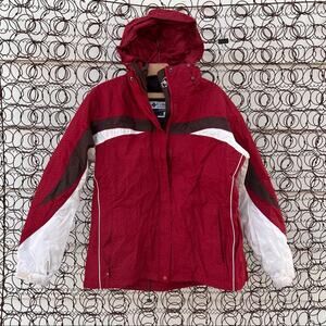 Columbia Interchange 3 in 1 red winter ski coat jacket LARGE
